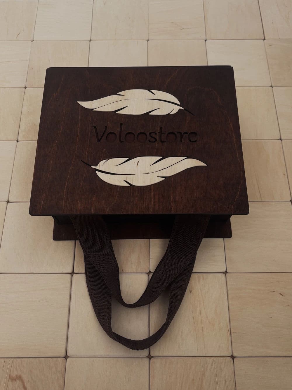 პრემიუმ ხარისხის ლაზერული ხის სასაჩუქრე ჩანთა